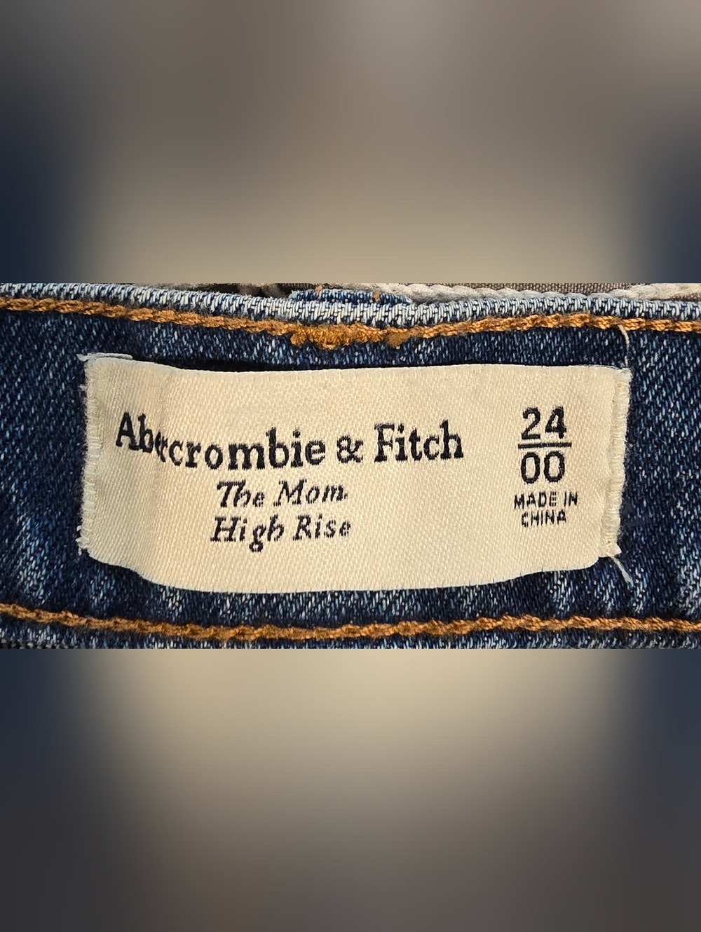 Abercrombie High Rise The Mom Non Distressed Jeans Size 00/24 - Picture 7 of 8